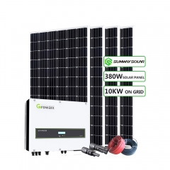 Tünel güneş enerjisi sistemi üzerinde 10kw perdeli / düz çatıya monte, zemin