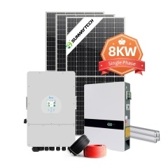 Ev kullanımı 48V 8kw tek fazlı hibrit güneş enerjisi depolama sistemi