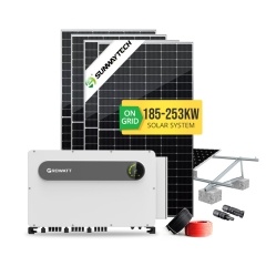 Enerji Depolamalı 185-253KW Şebekeye Bağlı Güneş PV Sistemi